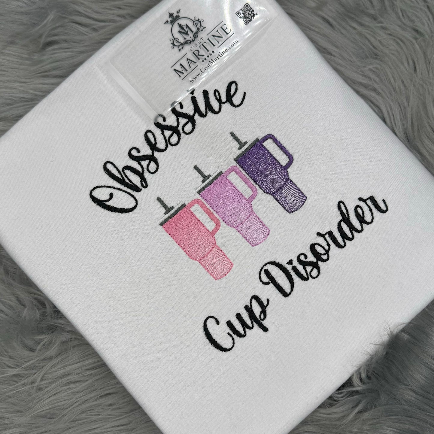 Stanley Tumbler Cup, OCD, Obsessive Compulsive Disorder, Embroidered CrewNeck