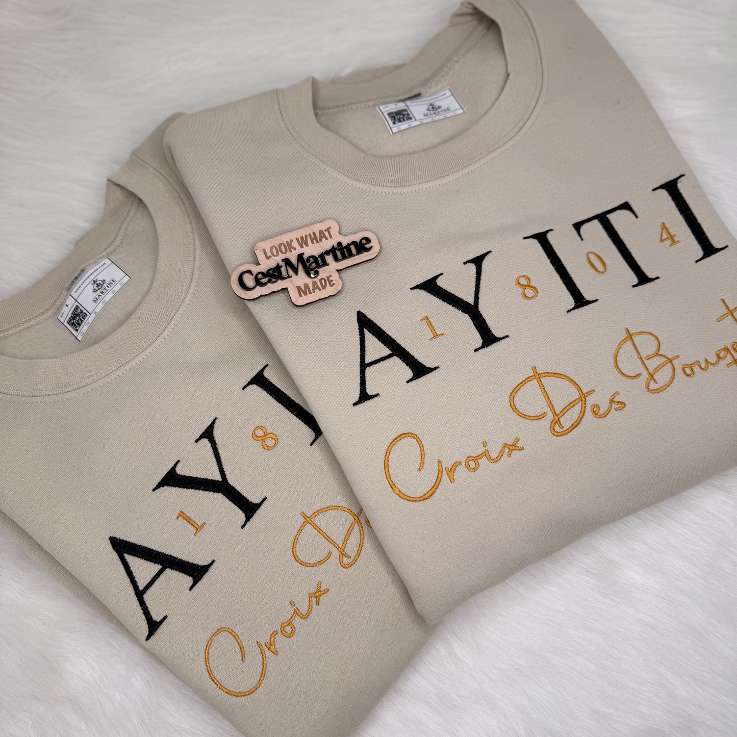 Ayiti, Haiti, Lakay Se Lakay, Home town pride, personalized embroidered CrewNeck, Sweatshirt