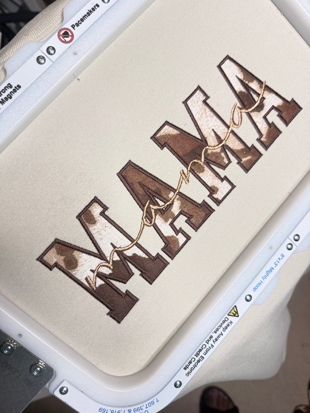 Country Western Mama Sweatshirt, CowPrint MAMA,  Embroidered Crewneck Custom  | C'est Martine