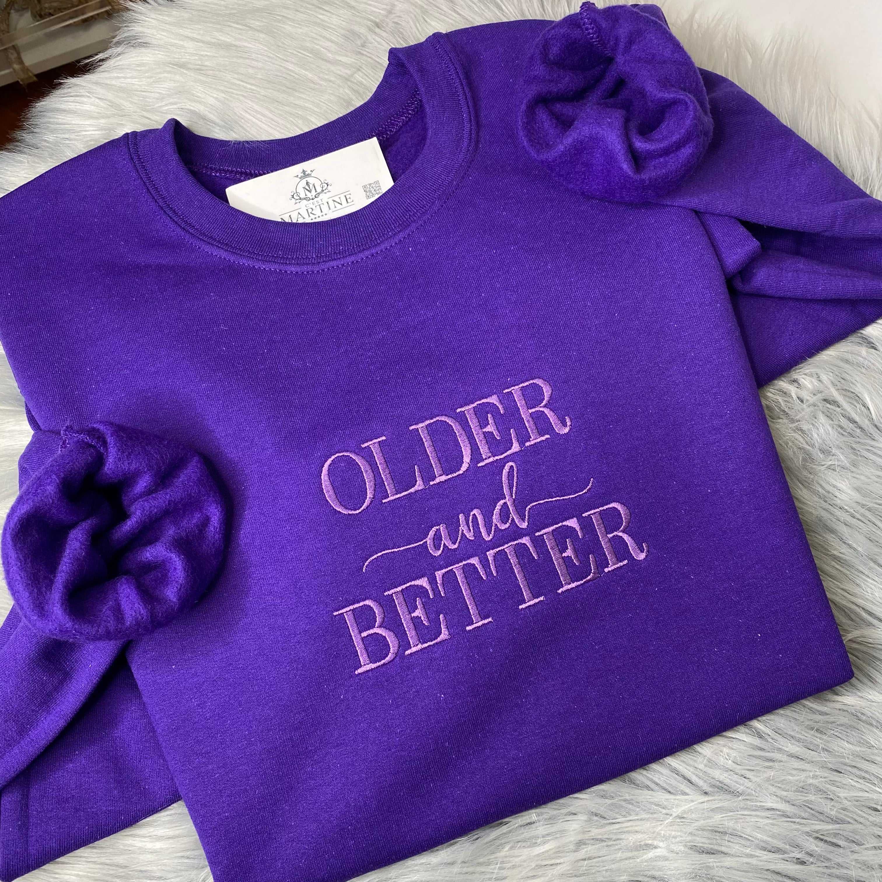 Valentine's Day, The Color Purple "Older and Better" Embroidered CrewNeck Sweatshirt