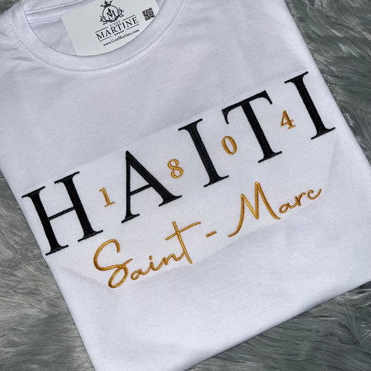 Haiti Hometown pride, personalized embroidered T-Shirt, May 18, 1804
