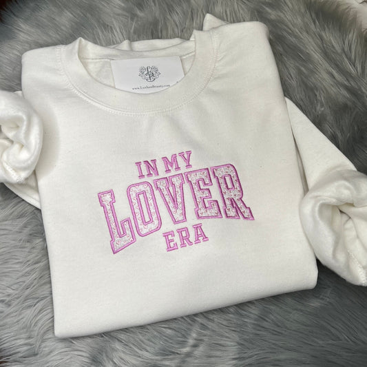 Valentine's Day In My Lover ERA Embroidered CrewNeck Sweatshirt