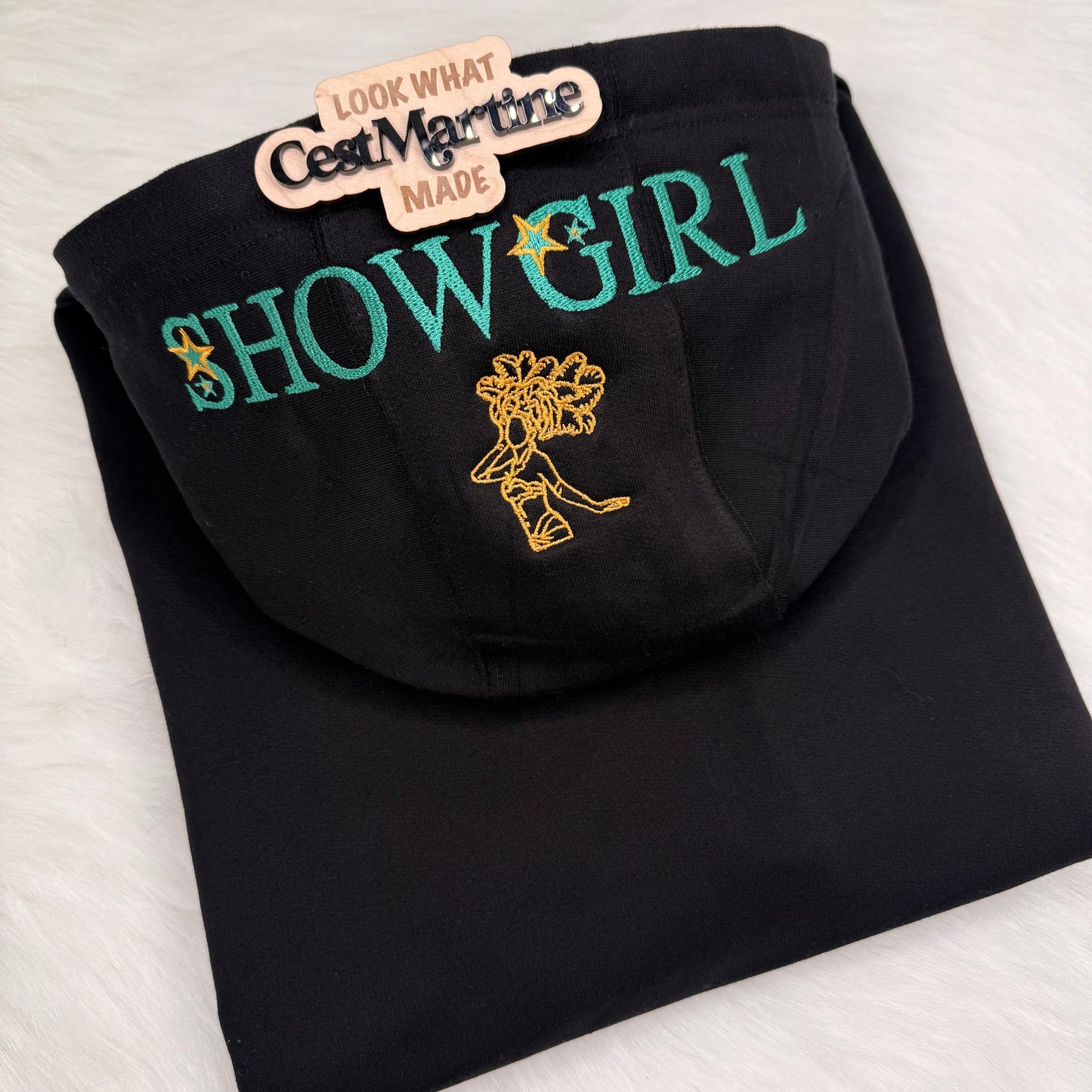 Showgirl Hoodie – Embroidered Hood