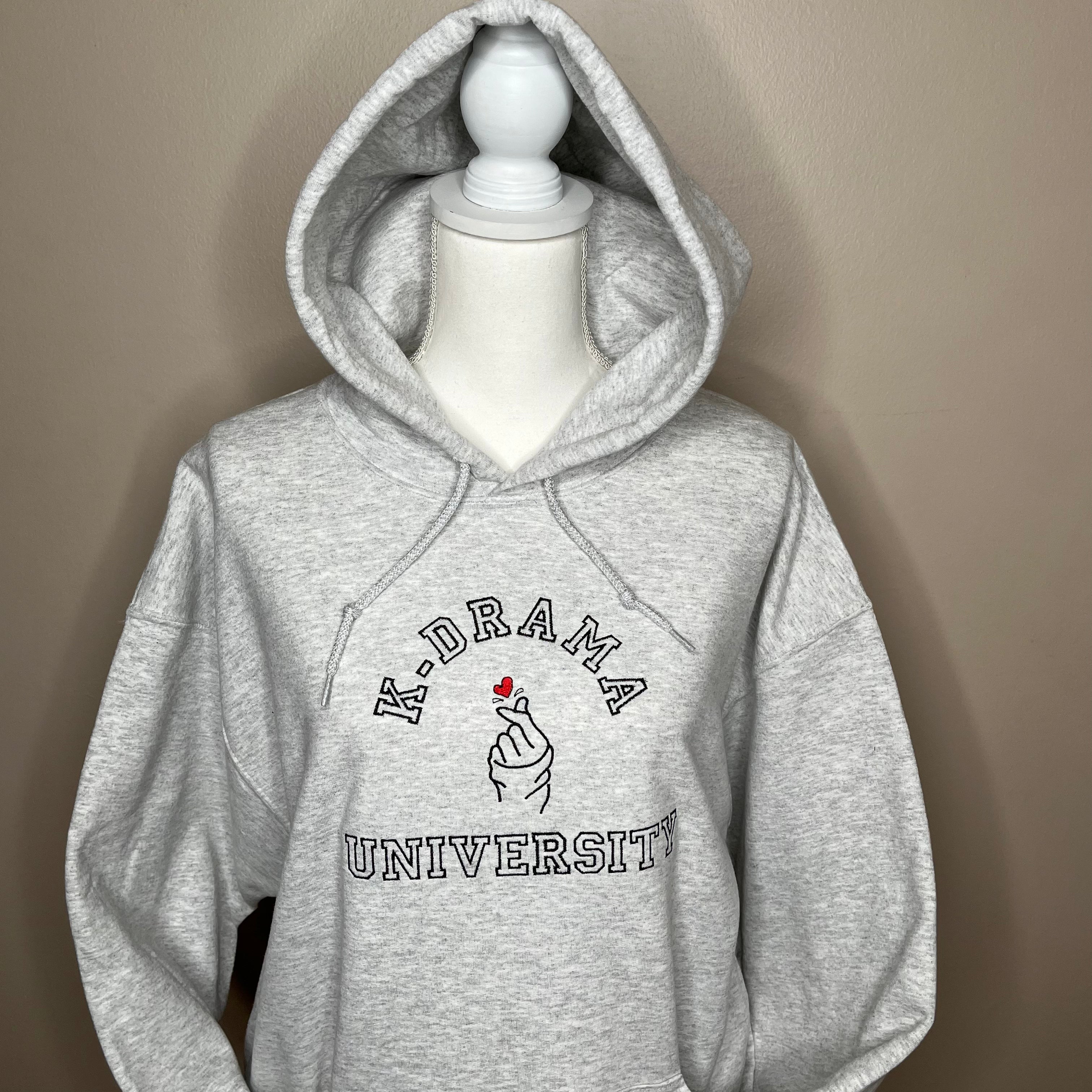 Hoodie, K-Drama, Korean Drama, K Drama, University College Dorm Embroidered Hoodie, C'est Martine