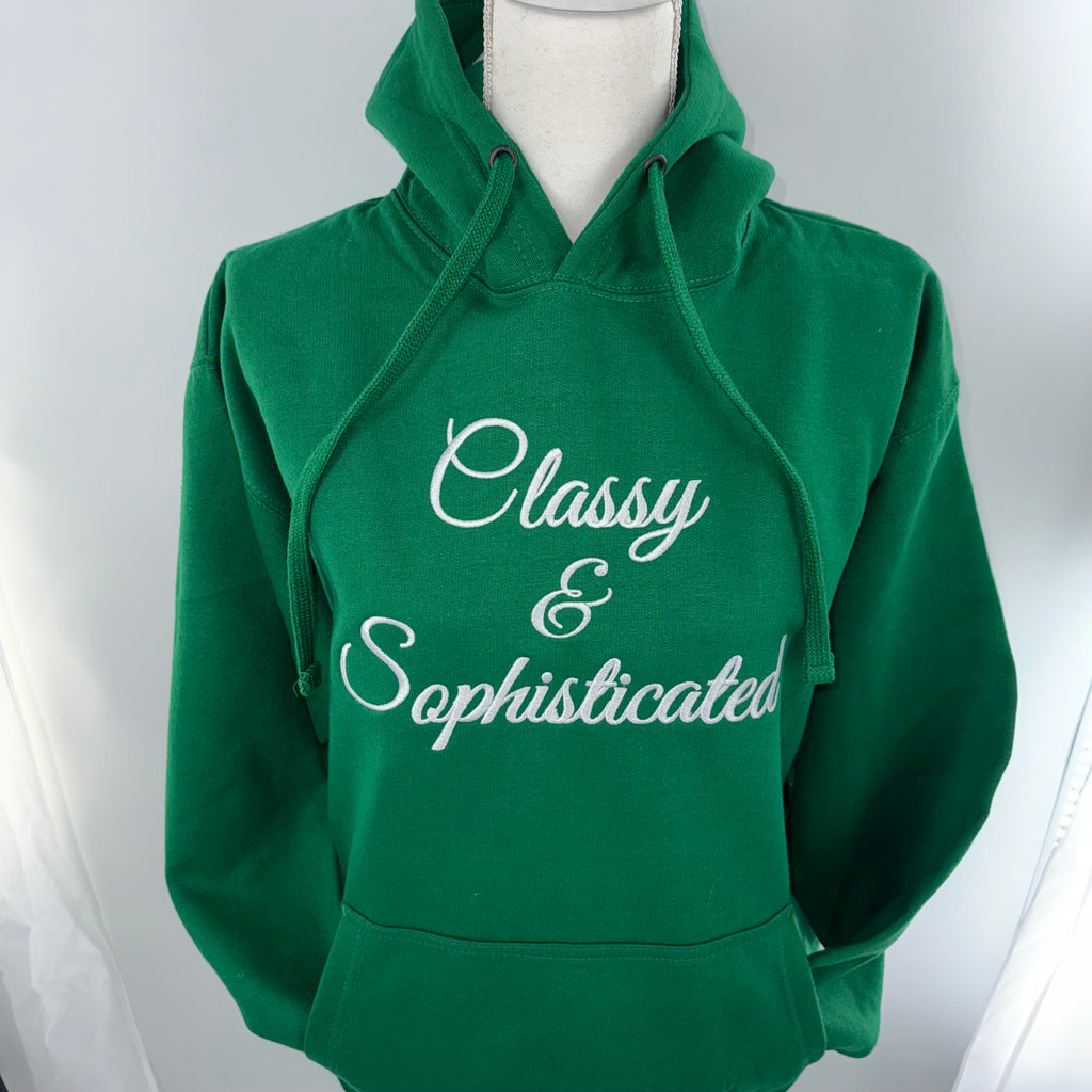 Hoodie, Classy and Sophisticated, Personalized Embroidered Chest and Hood | C'est Martine