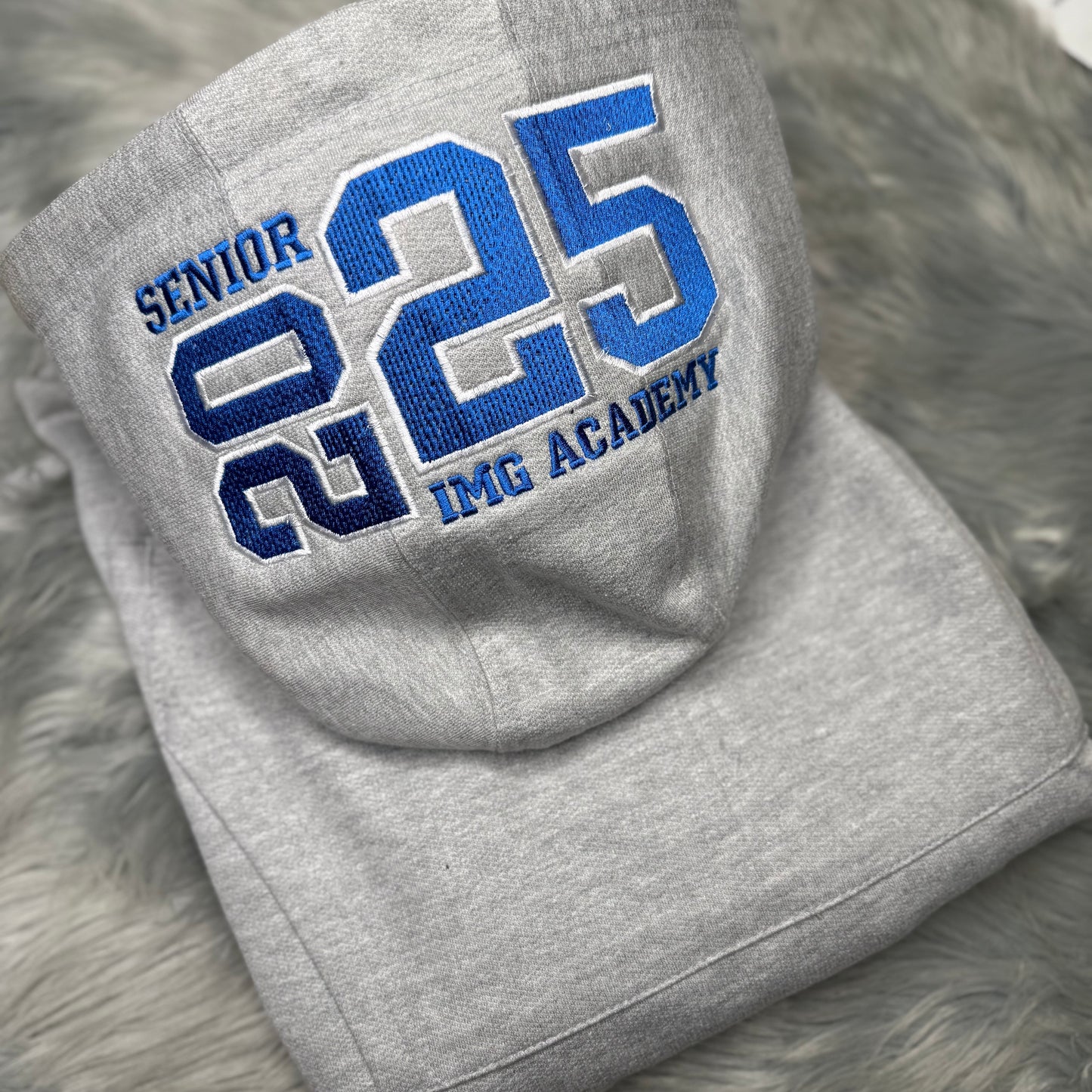 Personalized Embroidered Hoodie Hood Senior 2025 and School Name