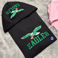 EAGLES Football Season Glow in the Dark Philadelphia Eagles Embroidered Hood and Chest Hoodie | C'est Martine