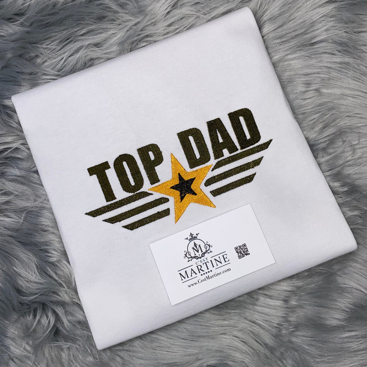 Father's Day, Top Dad, American Dad, Man, Embroidered T Shirt, All American Dad