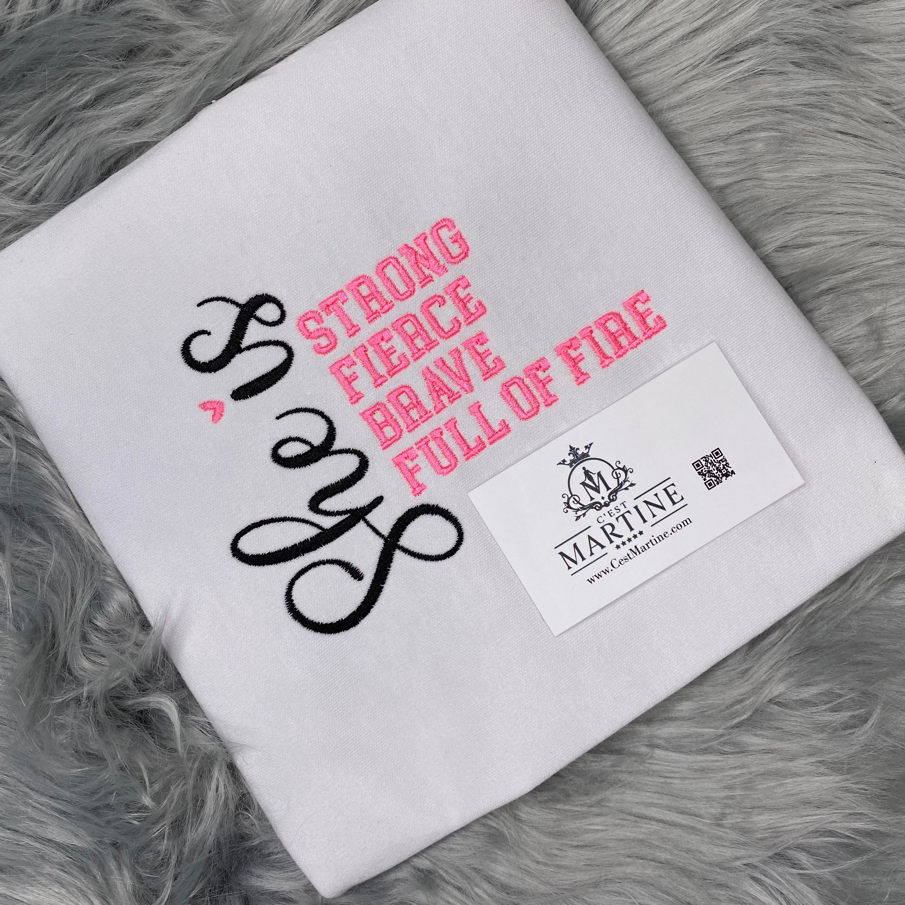 She Is, Strong Woman, Motivation, Embroidered, Birthday Gift, Mother's Day Gift ,  T-Shirt
