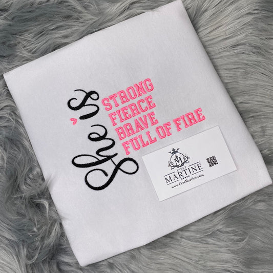 She Is, Strong Woman, Motivation, Embroidered, Birthday Gift, Mother's Day Gift ,  T-Shirt