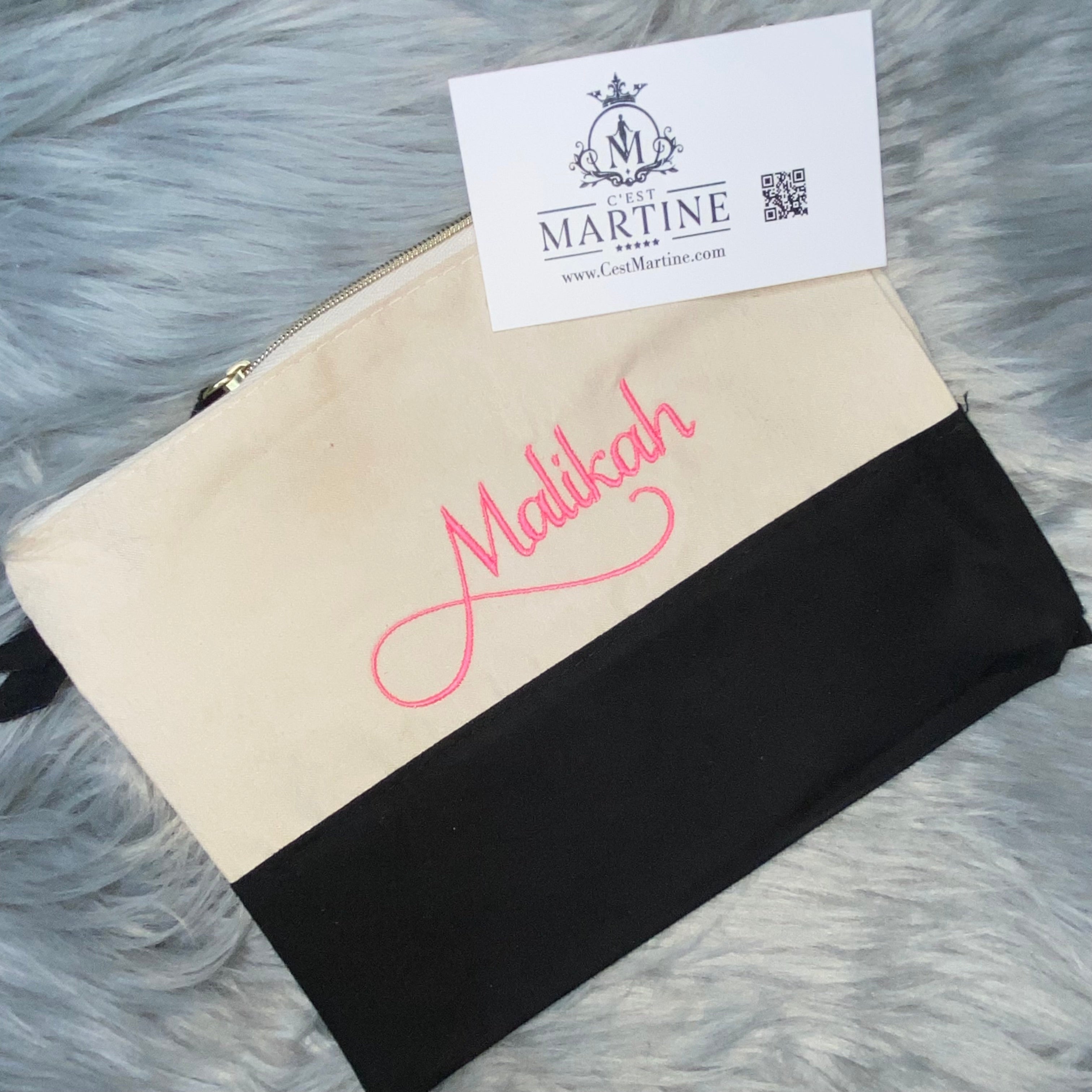 Makeup Cosmetics Bag Personalized Custom Embroidery