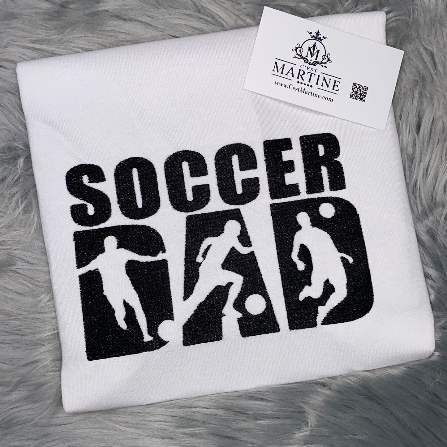Soccer, Soccer Dad, Soccer Lover, Embroidered T Shirt, Gift, Birthday, Anniversary