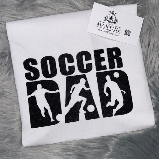 Soccer, Soccer Dad, Soccer Lover, Embroidered T Shirt, Gift, Birthday, Anniversary