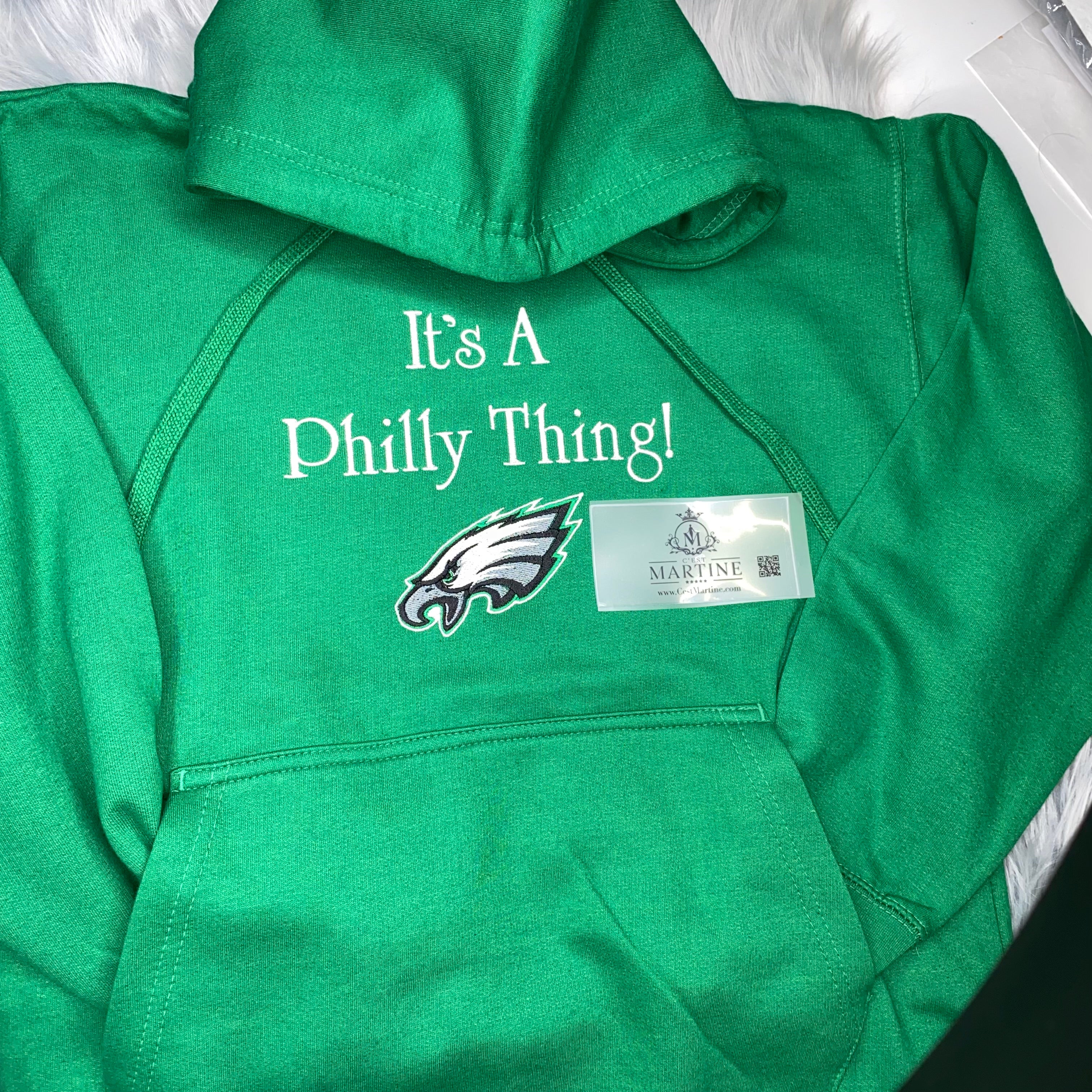 EAGLES Hoodie Football Kelly Green Hoodie Season Philadelphia Eagles | C'est Martine