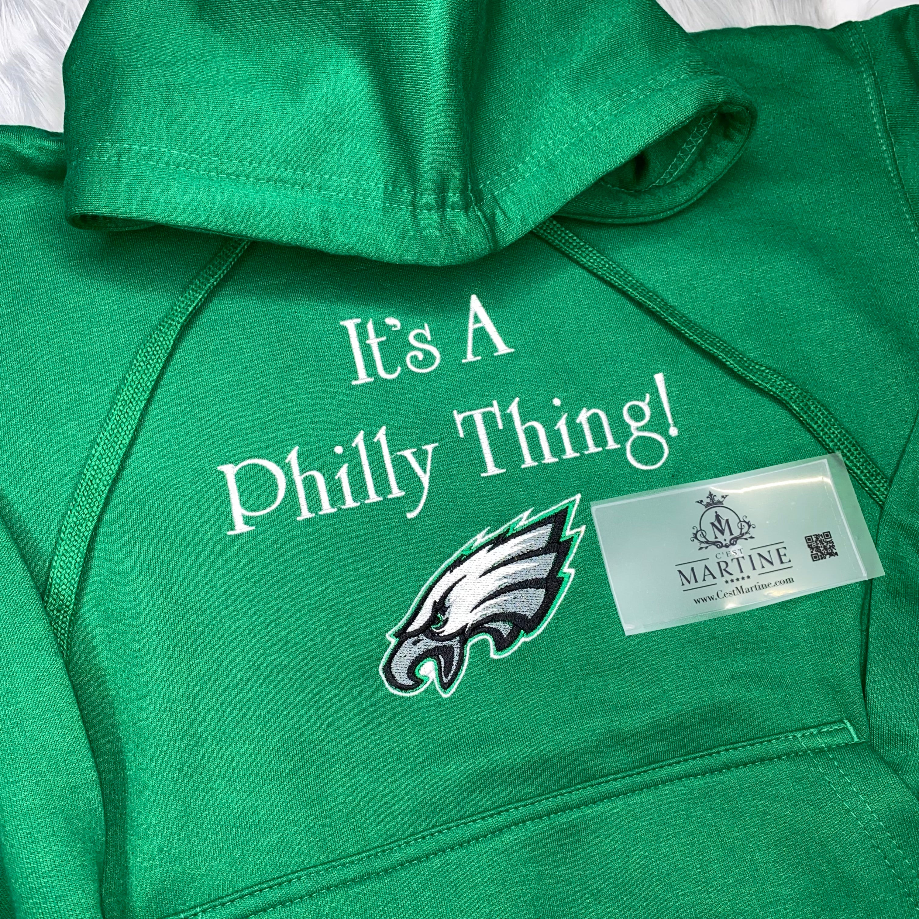 EAGLES Hoodie Football Kelly Green Hoodie Season Philadelphia Eagles | C'est Martine