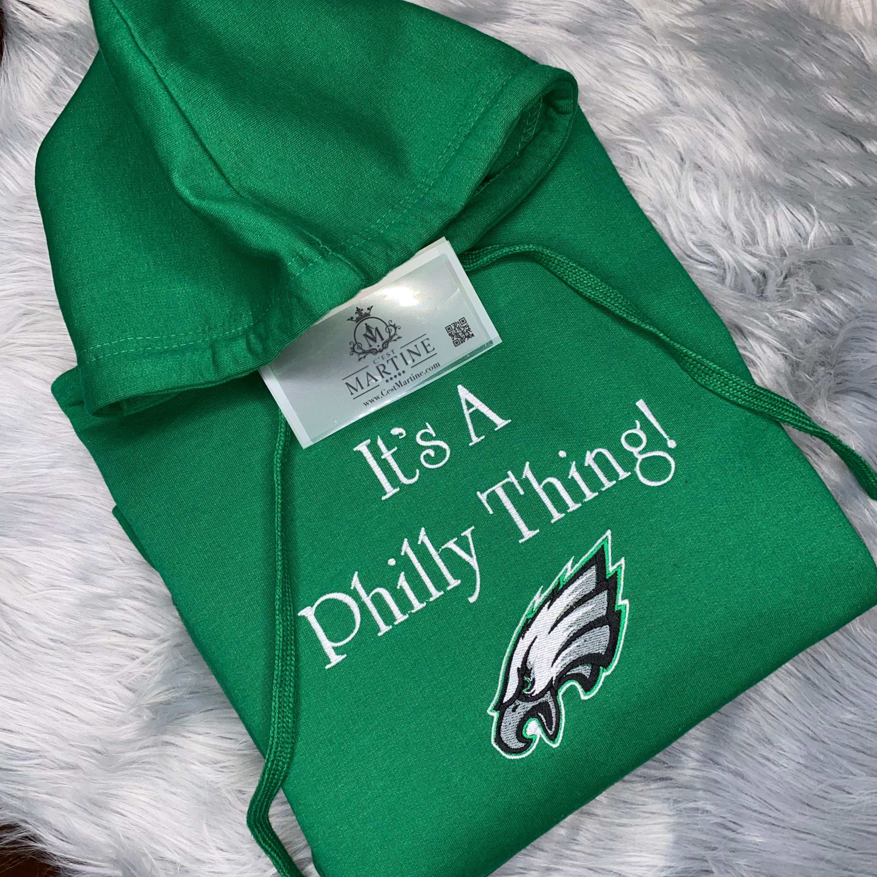 EAGLES Hoodie Football Kelly Green Hoodie Season Philadelphia Eagles | C'est Martine