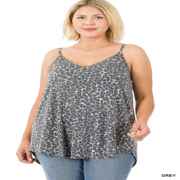 Leopard Print Spaghetti Cami