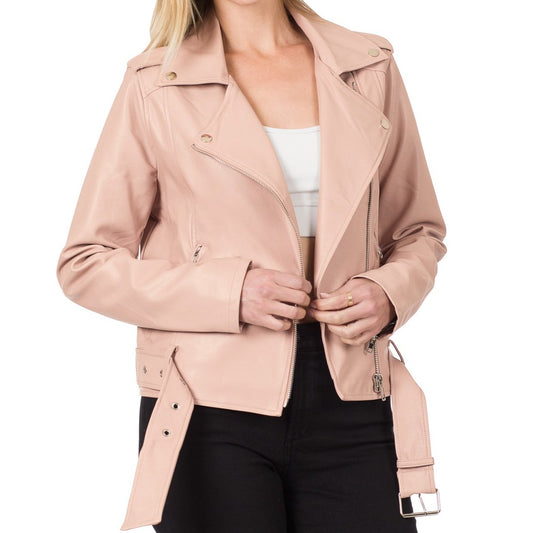 Jacket Vegan Leather Motorcycle Jacket