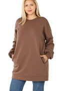 Plus Size Sweatshirt Oversized SweatShirt with Pockets Plus Coco | C'est Martine