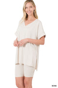 LoungeWear  Short Set Bone