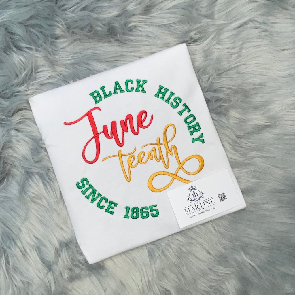 Juneteenth, African American, June, Black Woman, Embroidered T Shirt, Black History T shirt