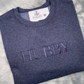 Embroidered Gift, Husband, Hubby CrewNeck Sweatshirt, Aesthetic Embroidery, Father's Day