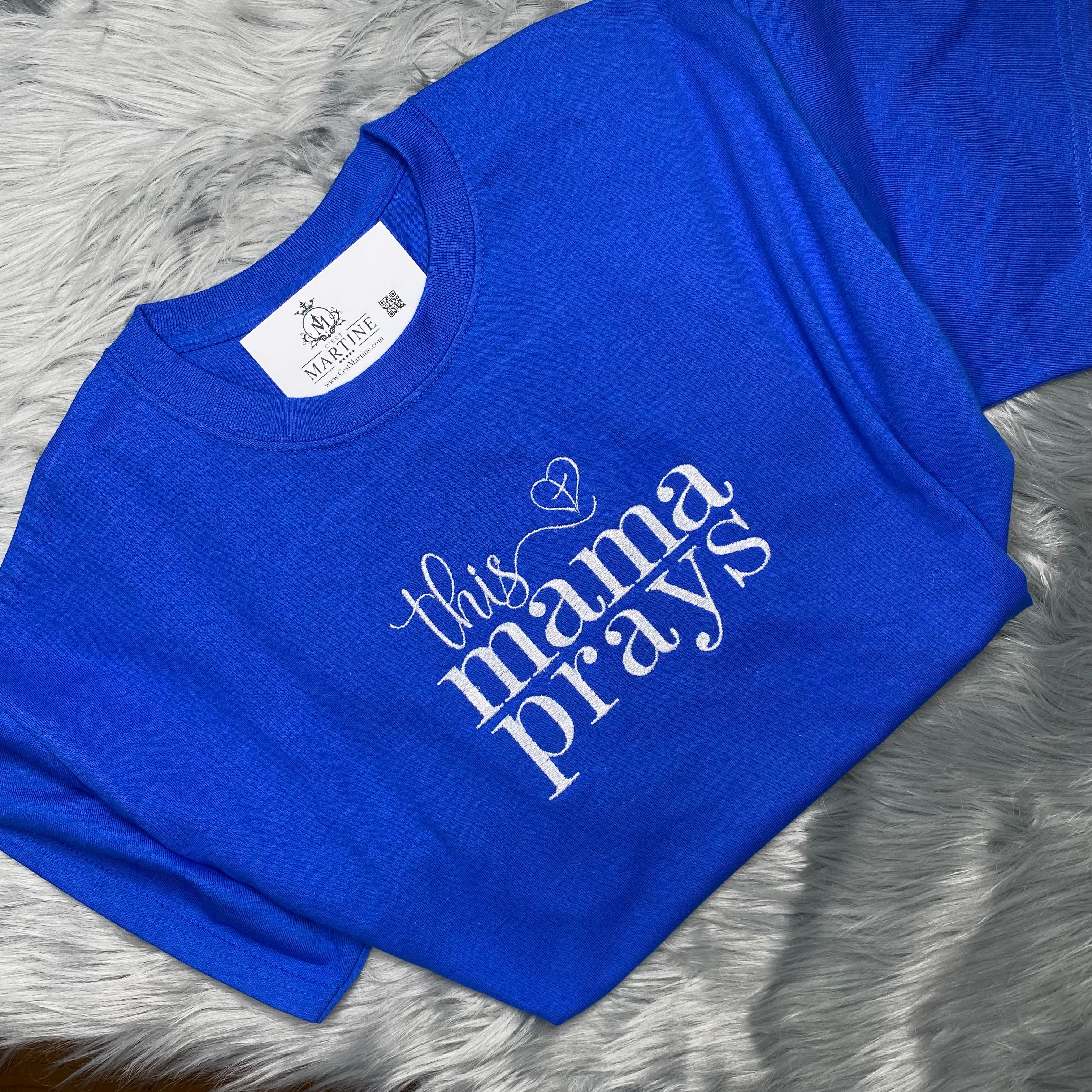 Religious Shirt This Mama Prays Embroidered Shirt