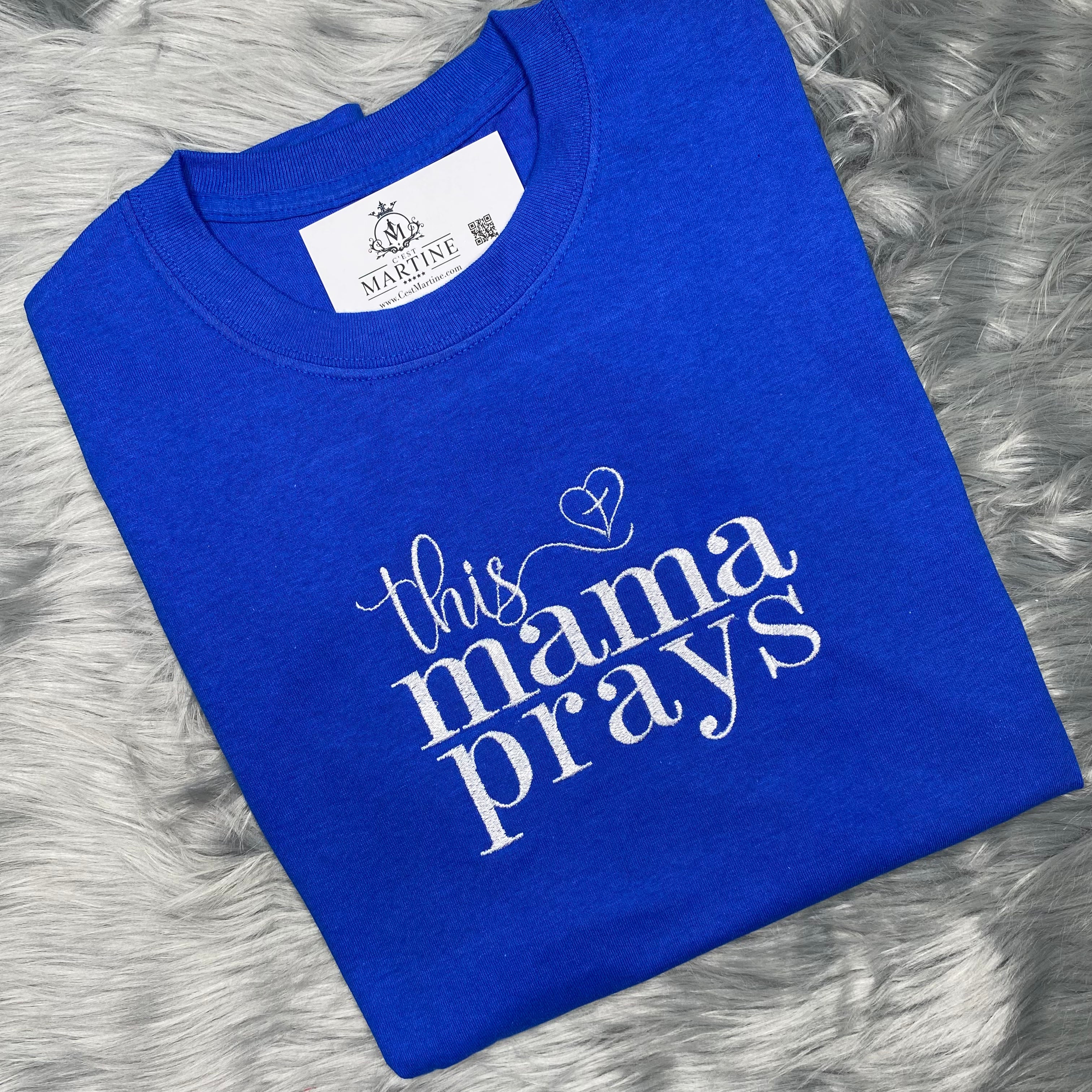 Religious Shirt This Mama Prays Embroidered Shirt
