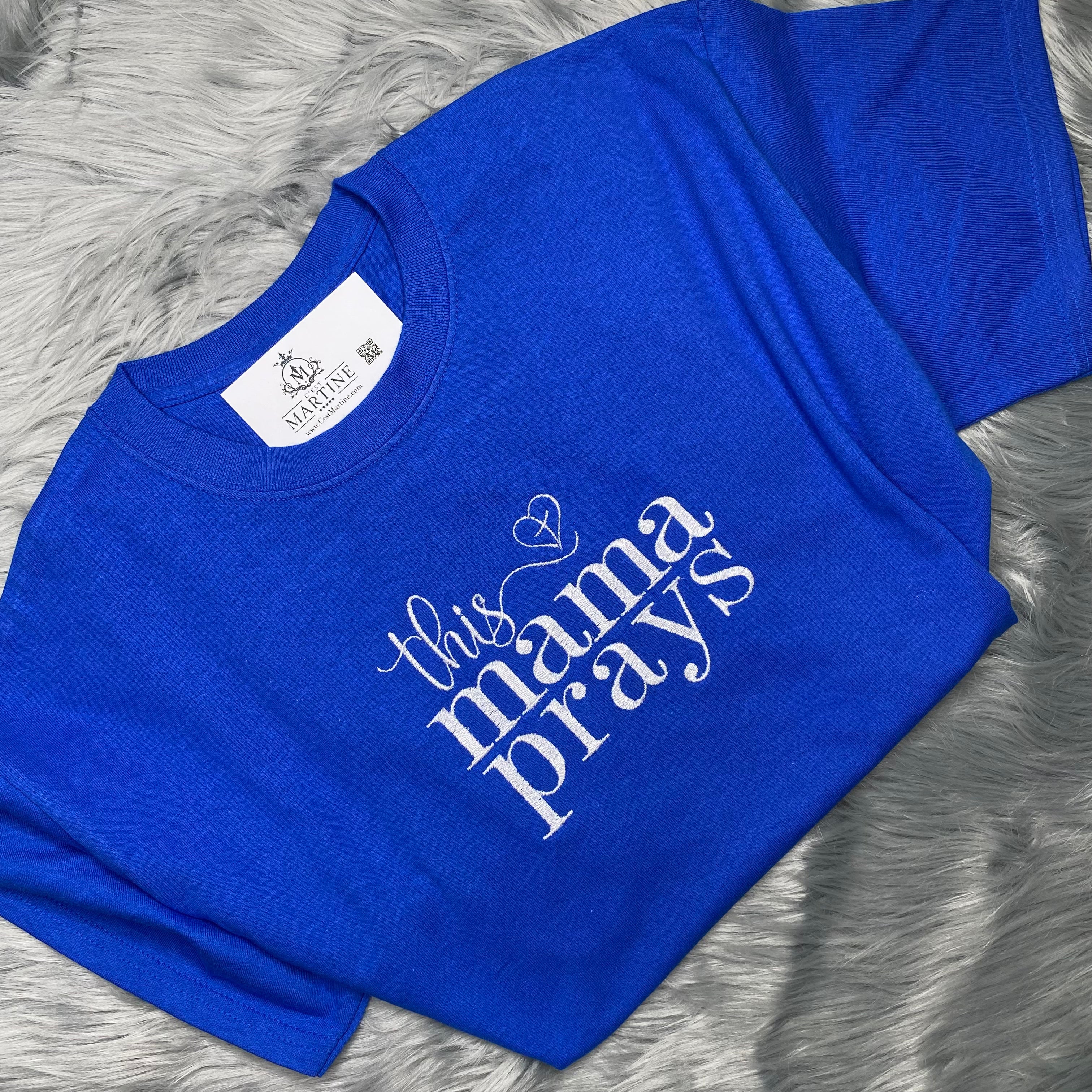 Religious Shirt This Mama Prays Embroidered Shirt