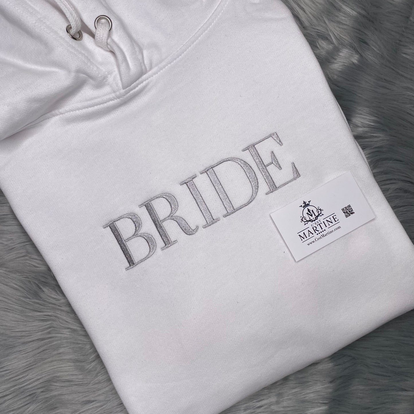 Bride Embroidered Hoodie and Hood Sweatshirt Keepsake | C'est Martine