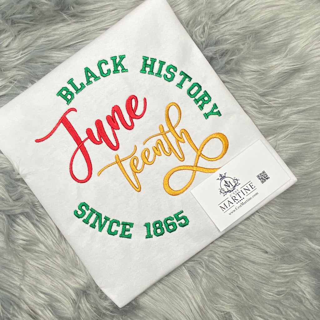 Juneteenth, African American, June, Black Woman, Embroidered T Shirt, Black History T shirt