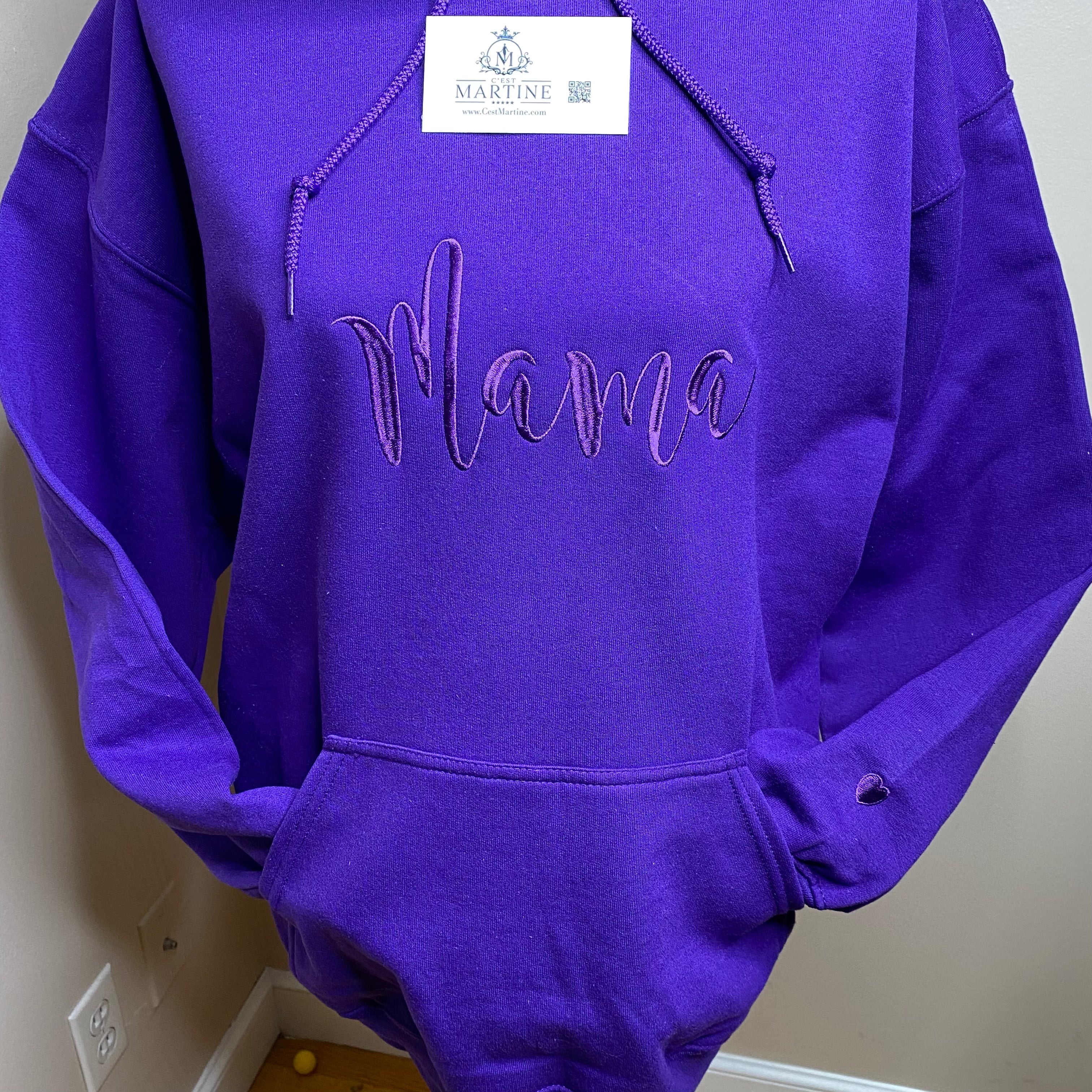MAMA Hoodie, Embroidered Mama Hoodie, Sweatshirt | C'est Martine