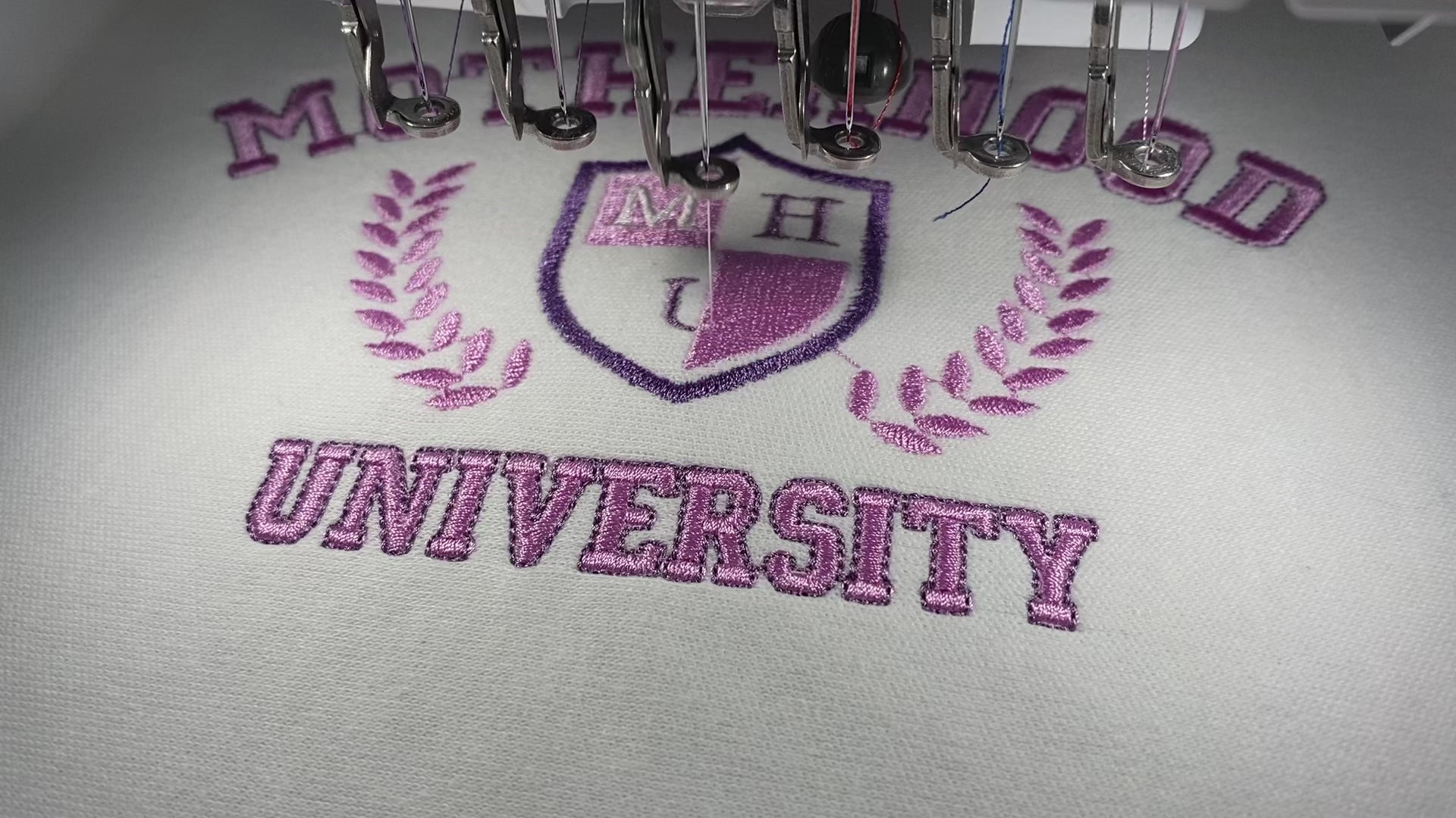 Motherhood University Mother's Day Embroidered Gift T-Shirt
