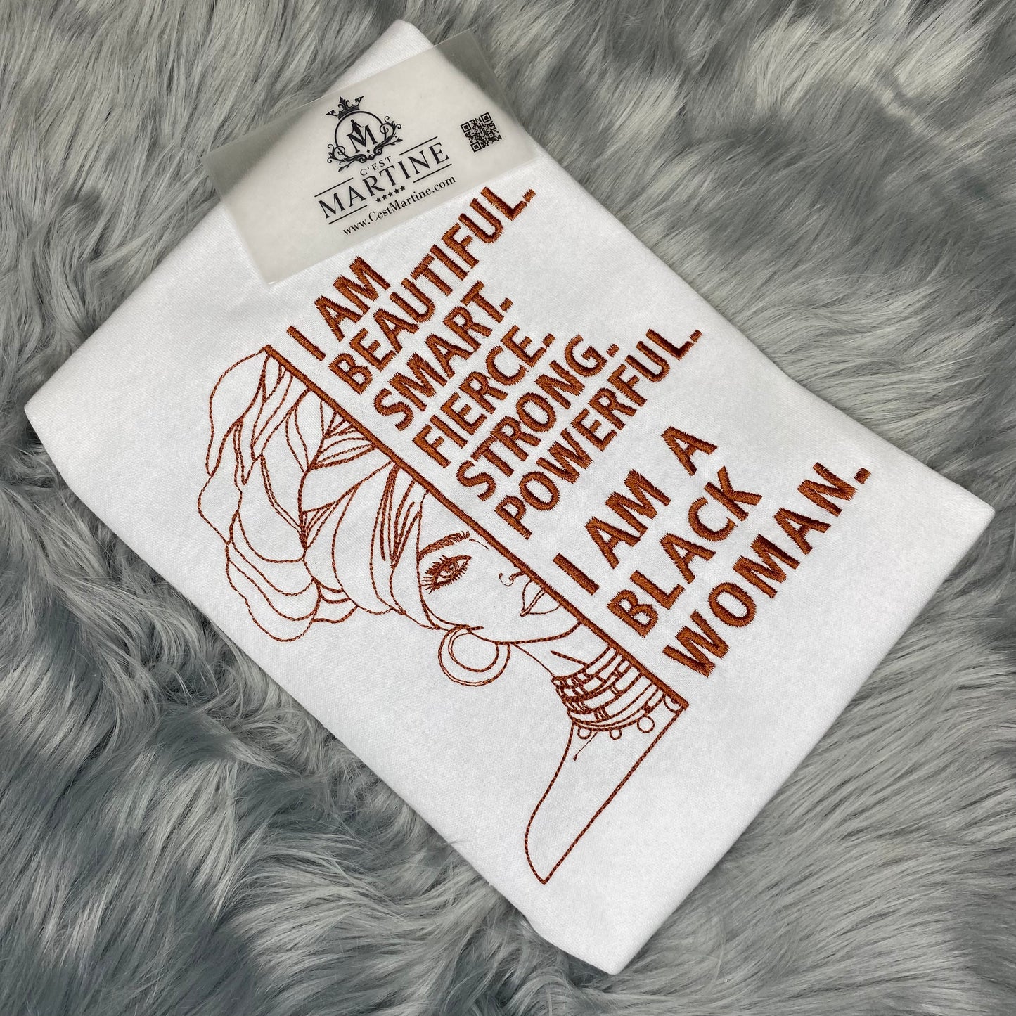 Strong Black Woman | Embroidered | Mother's Day Gift | T-Shirt