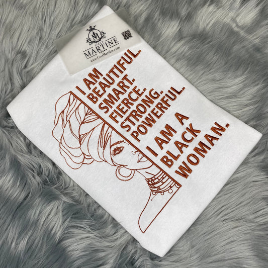 Strong Black Woman | Embroidered | Mother's Day Gift | T-Shirt