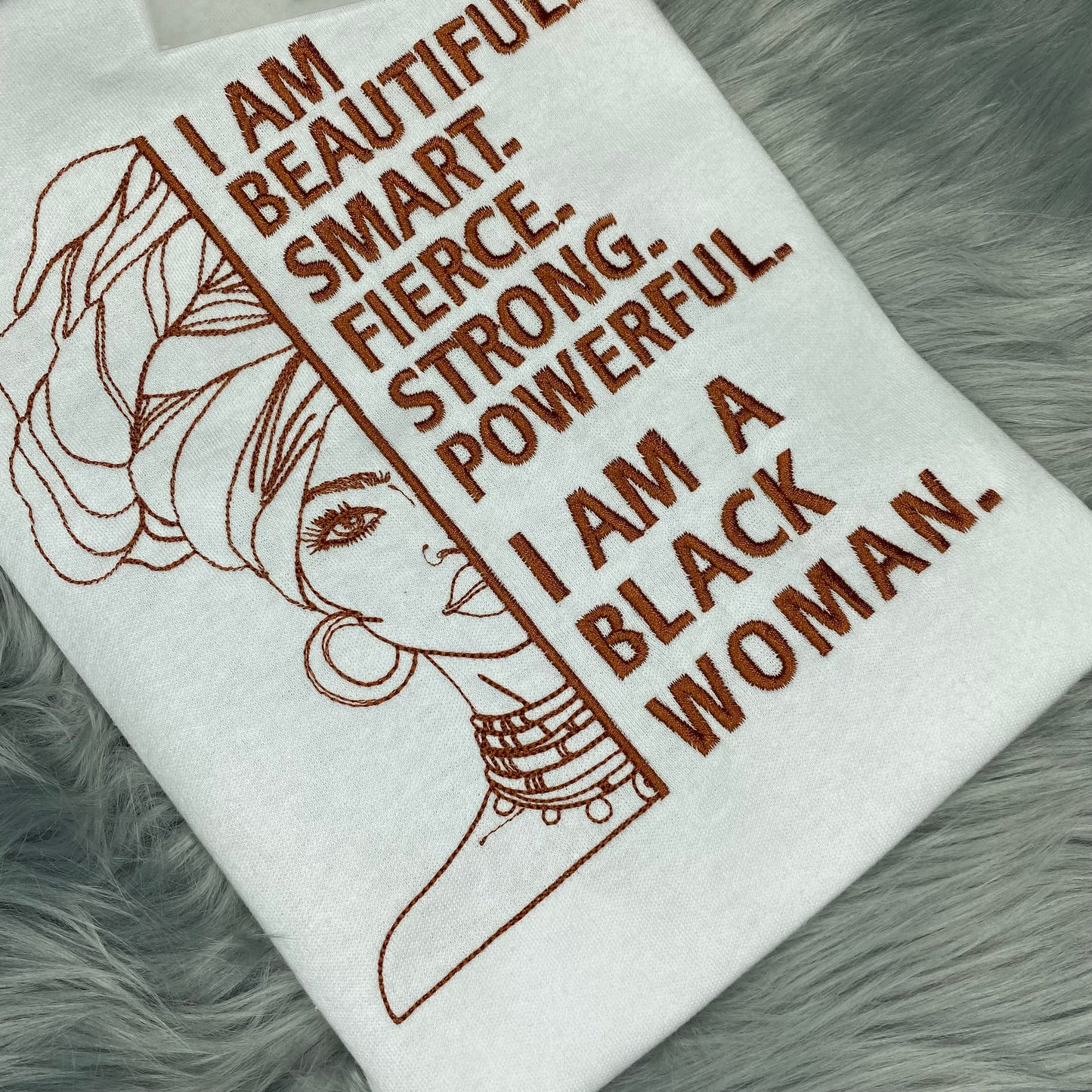 Strong Black Woman | Embroidered | Mother's Day Gift | T-Shirt