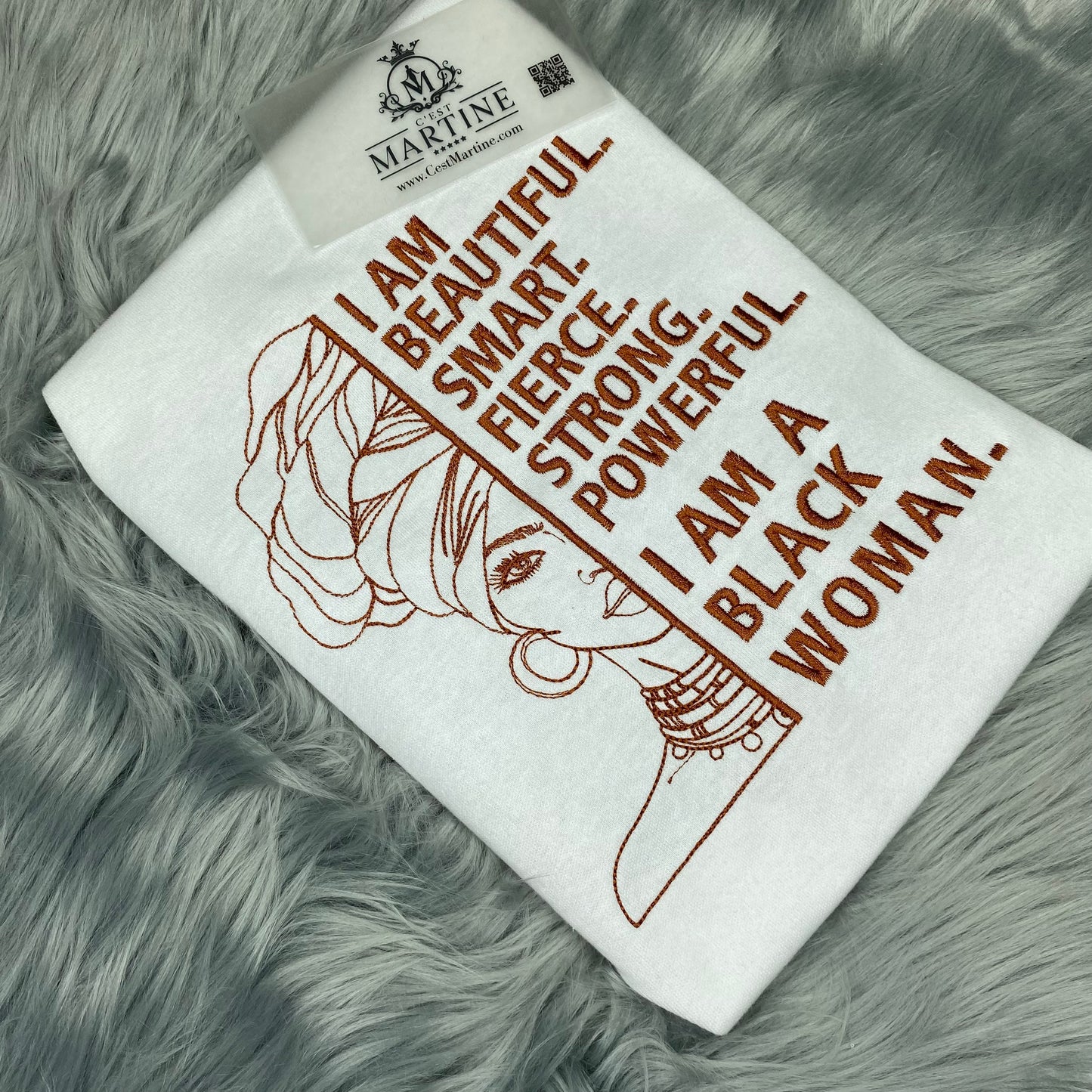 Strong Black Woman | Embroidered | Mother's Day Gift | T-Shirt